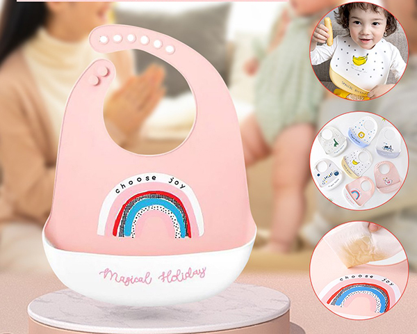 Yếm máng silicone Baby Bibs